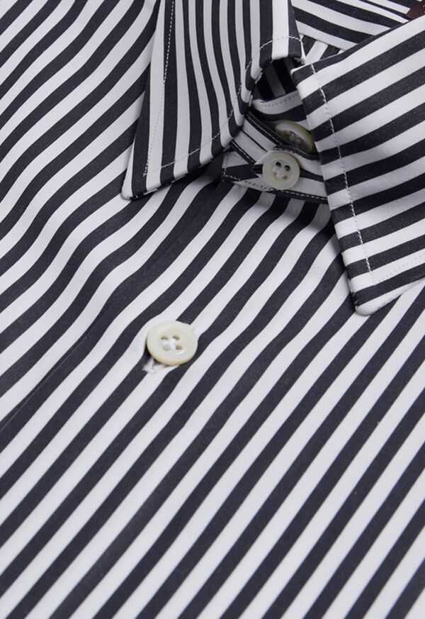 Paul Stuart Black And White Stripe Dress Shirt, image 2