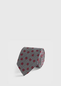 Paul Stuart Circle and Houndstooth Silk Tie, thumbnail 1