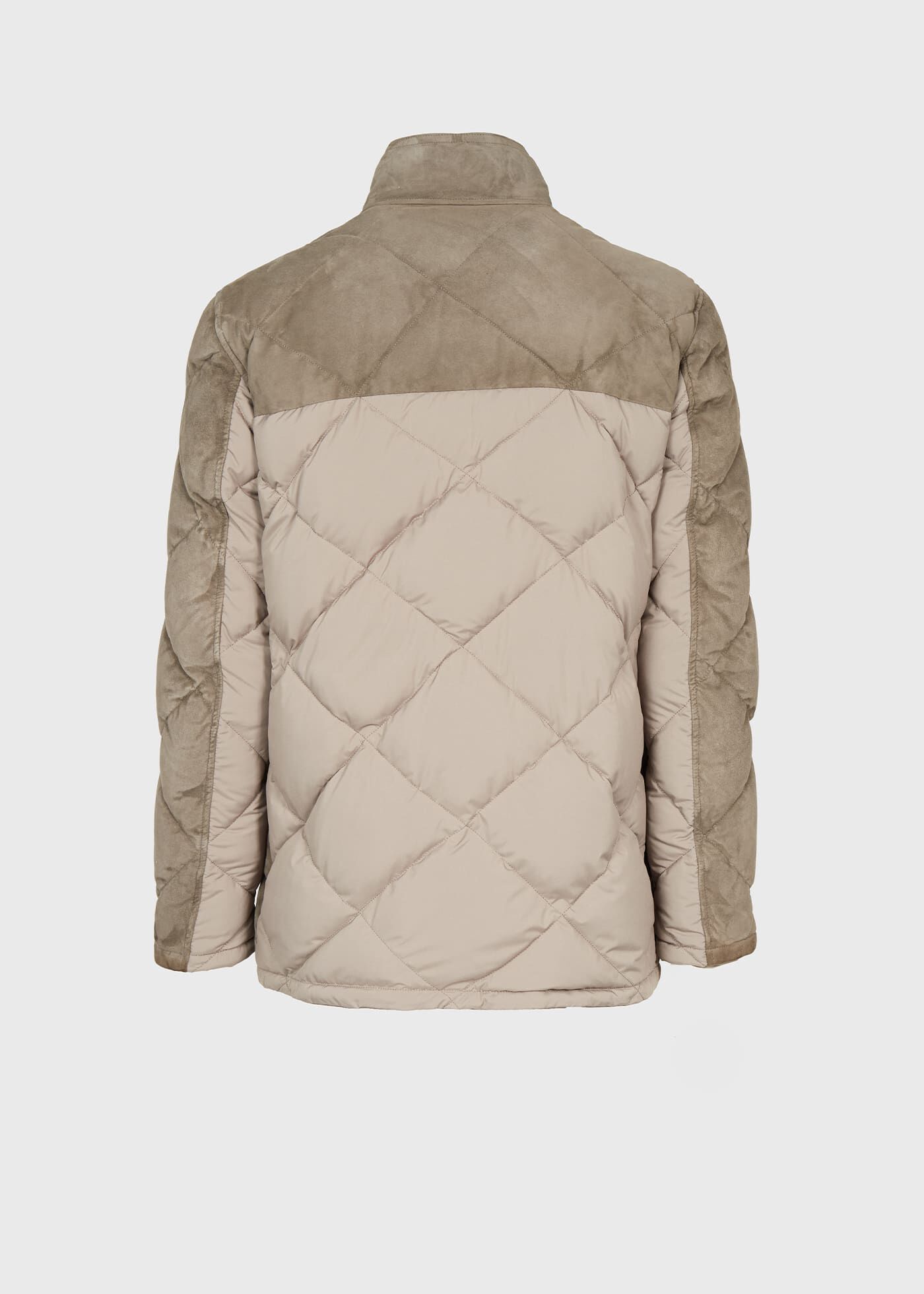 Suede Diamond Quilt Down Jacket