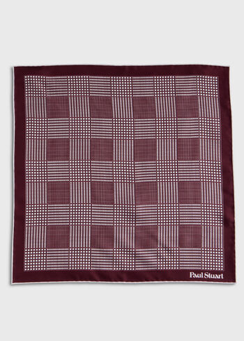 Paul Stuart Glen Plaid Silk Pocket Square