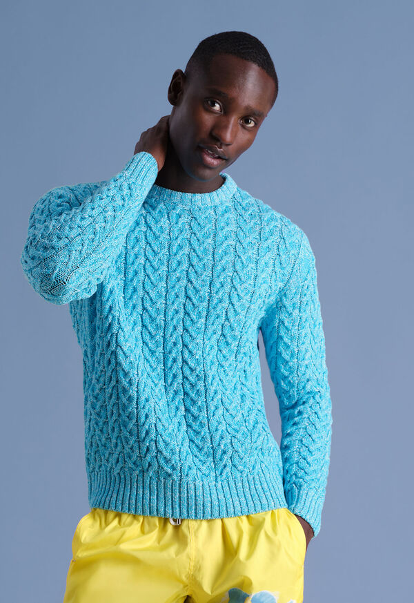 Paul Stuart Cotton Cable Crewneck Sweater, image 2