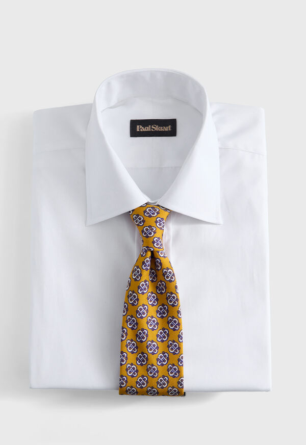 Paul Stuart Large Medallion Print Silk Tie, image 2