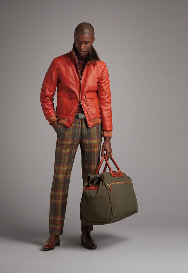 FW21 Paul Stuart Catalog Bomber Jacket with Fur Coat Look, image 1