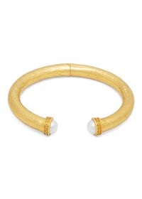 Paul Stuart Julie Vos Catalina Demi Hinge Cuff with Freshwater Pearl Endcaps, thumbnail 1