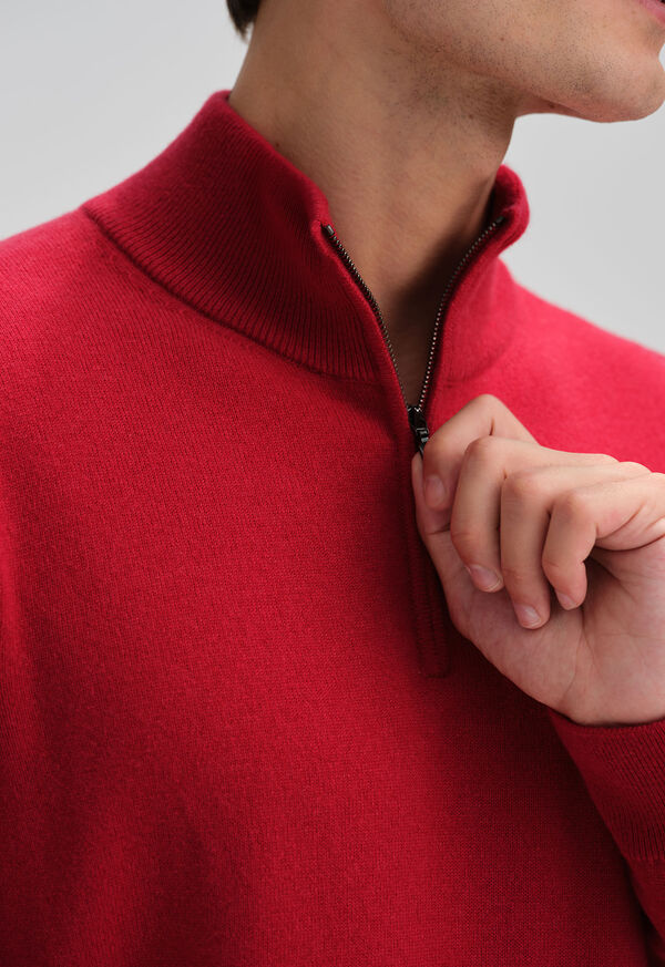 Paul Stuart Essential Cashmere Quarter Zip Sweater, image 6