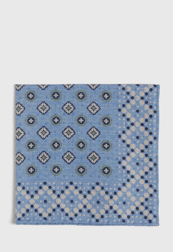 Paul Stuart Reversible Large Print Medallion Pocket Square, image 2