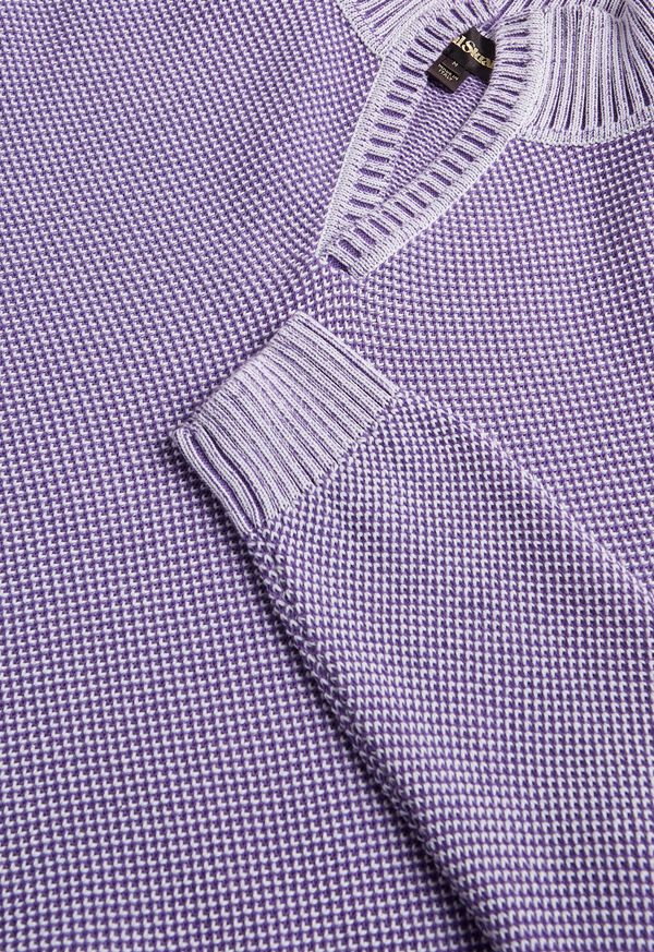 Paul Stuart Birdseye Open Collar Sweater, image 2