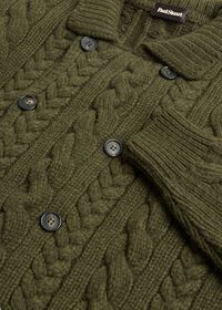 Paul Stuart Cashmere Cable Double Breasted Cardigan, thumbnail 2