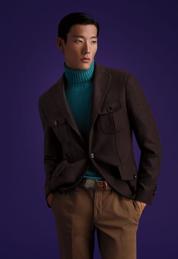 Paul Stuart Safari Jacket with Turtleneck Look, image 1