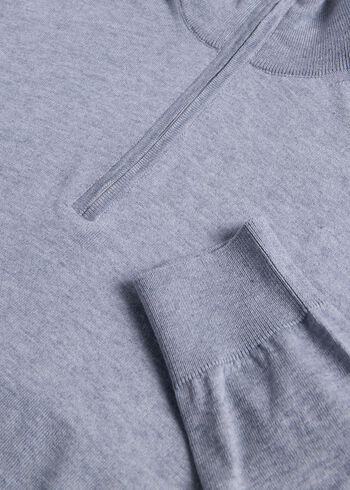 Paul Stuart Cotton & Cashmere Quarter Zip Sweater