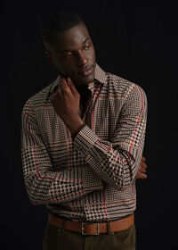 Paul Stuart Houndstooth Printed Sport Shirt, thumbnail 2