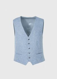 Paul Stuart Shetland Wool Herringbone Tailored Vest, thumbnail 1