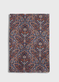 Paul Stuart Cotton & Linen Paisley Print Scarf, thumbnail 2