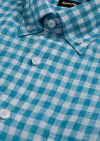 Paul Stuart Linen Gingham Sport Shirt, thumbnail 2