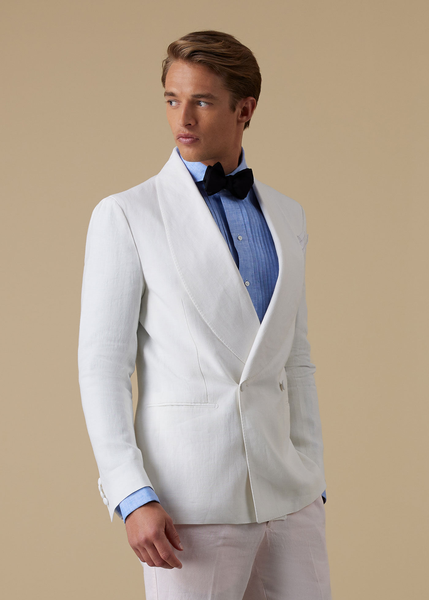 White linen sales dinner jacket