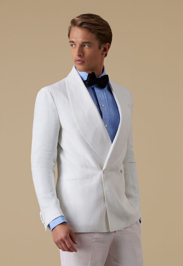 Paul Stuart Linen Double Breasted Dinner Jacket, image 2