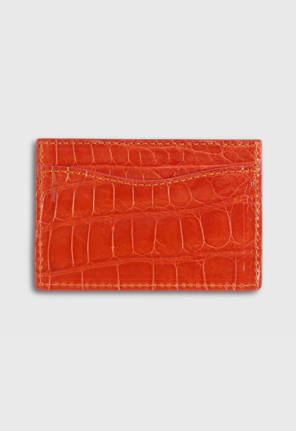 Paul Stuart Glazed Alligator Flat Card Case, image 2