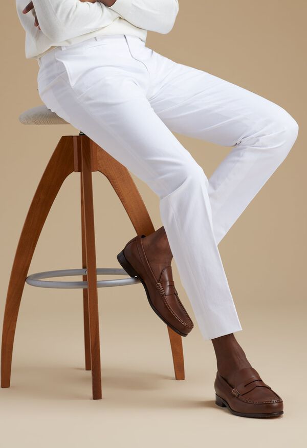 Paul Stuart White Linen Pants & Loafer, image 1