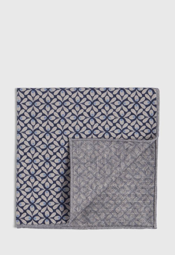Paul Stuart Reversible Floral Print Pocket Square, image 1