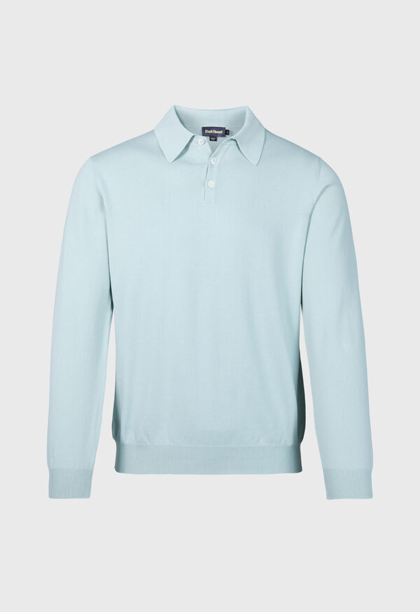 Paul Stuart Egyptian Cotton Long Sleeve Polo, image 1