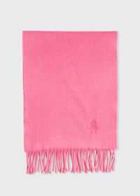 Paul Stuart Cashmere Solid Color Scarf with Embroidered Logo, thumbnail 32