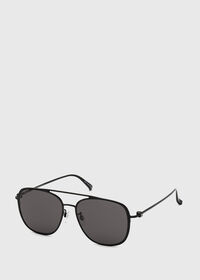 Paul Stuart Bally's Shiny Black Metal Sunglasses, thumbnail 1