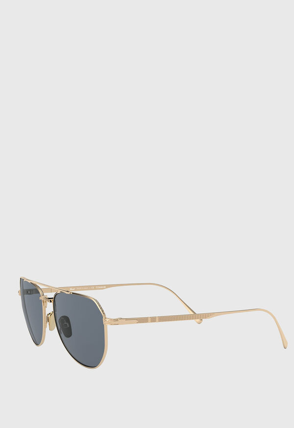 Paul Stuart Persol's Gold Aviator Sunglasses, image 2