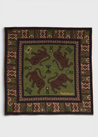 Paul Stuart Wool & Silk Tiger Print Pocket Square, thumbnail 2