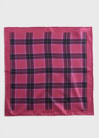 Paul Stuart Silk Plaid Print Pocket Square, thumbnail 2