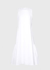 Paul Stuart White Cotton Poplin Dress, thumbnail 1