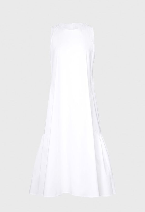 Paul Stuart White Cotton Poplin Dress, image 1