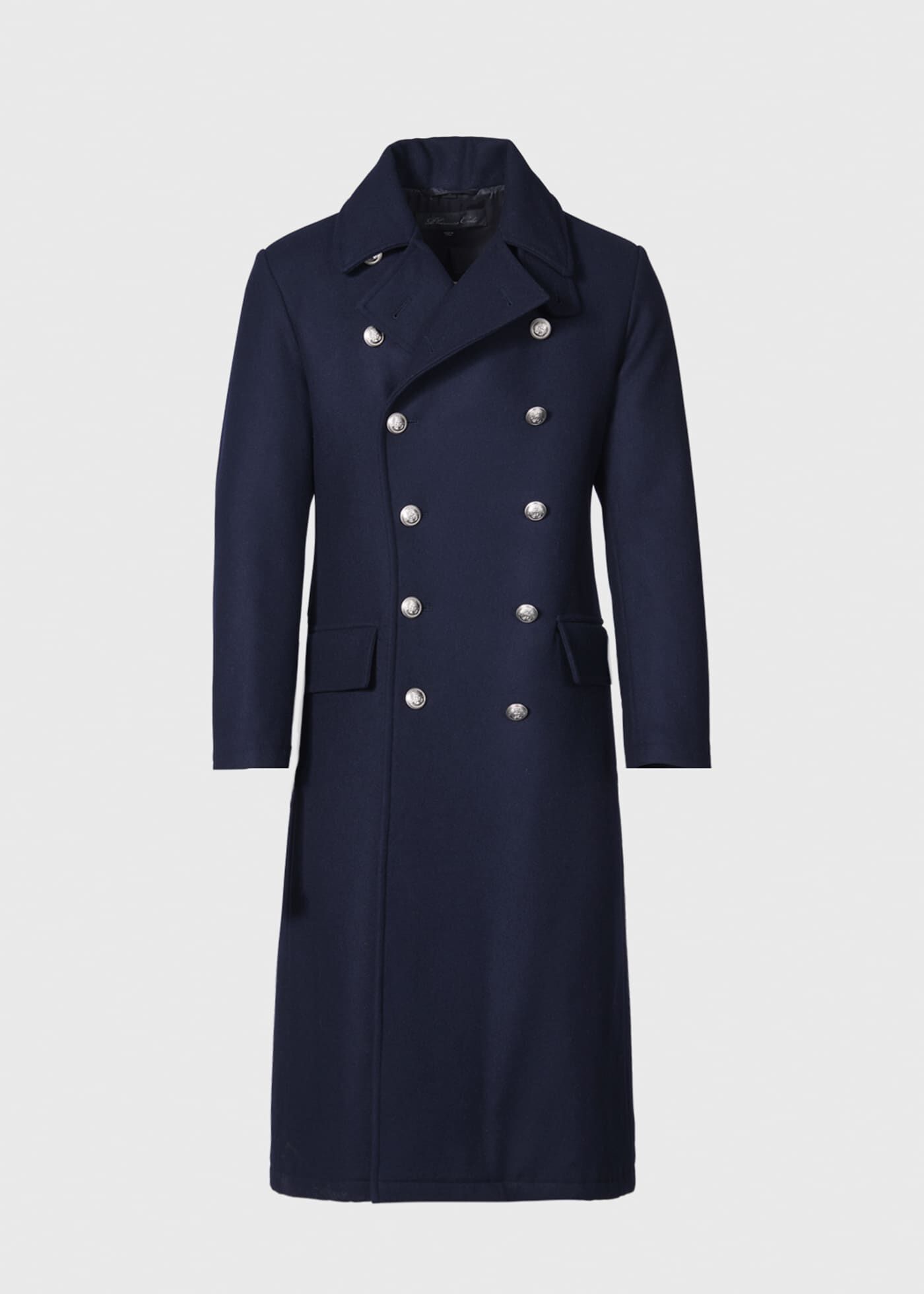 Double breasted military coat mens on sale