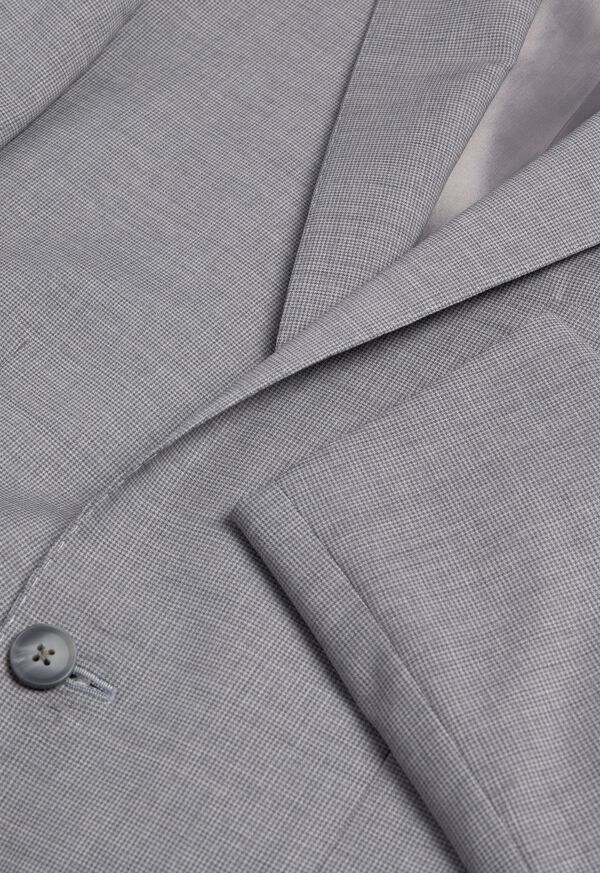 Paul Stuart Light Grey Mini Houndstooth Wool Blend suit, image 2