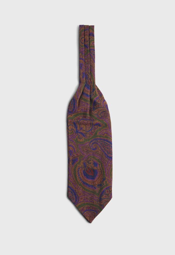 Paul Stuart Printed Wool Paisley Ascot, image 1