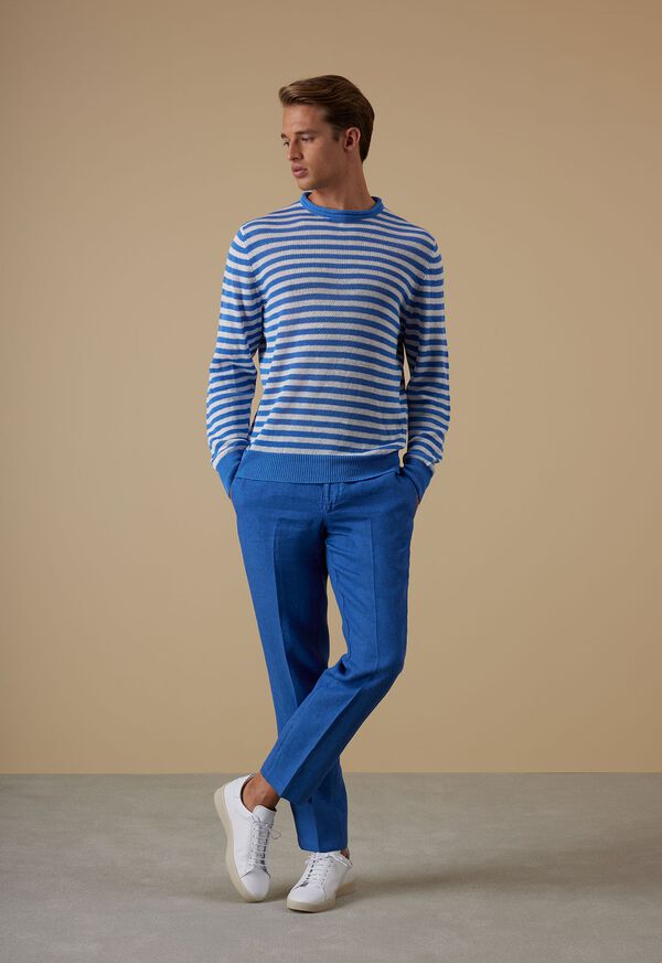 Paul Stuart Blue Stripe Rollneck Look, image 1