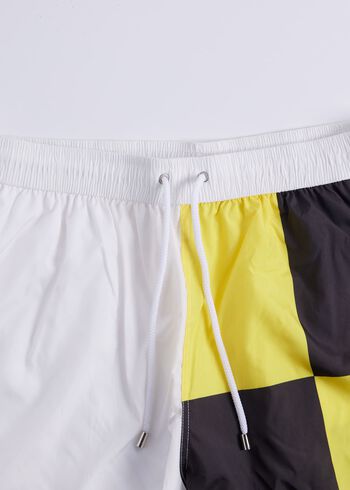 Paul Stuart Printed Flag Swim Shorts