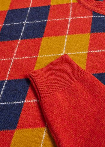 Paul Stuart Wool Argyle Crewneck Sweater