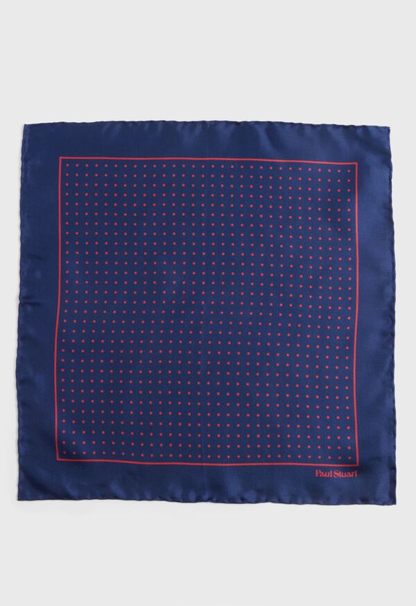 Paul Stuart Silk Twill Dot Print Pocket Square, image 2