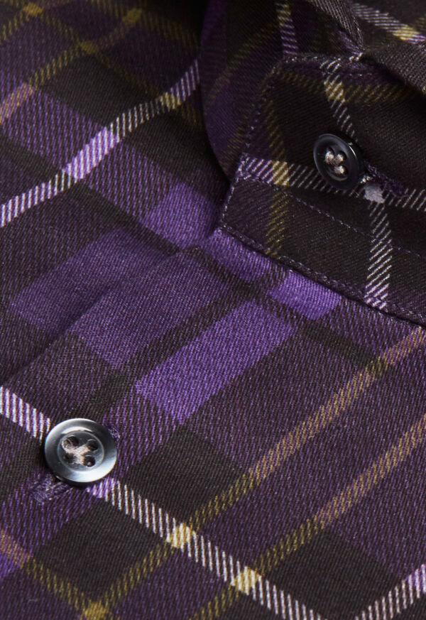 Paul Stuart Custom Tartan Plaid Flannel Shirt, image 2