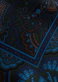 Paul Stuart Micro Paisley Print Pocket Square, thumbnail 3