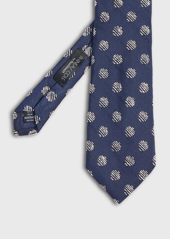 Paul Stuart Silk Woven Hopsack Deco Tie