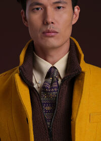 Paul Stuart Cashmere Fair Isle Knit Tie, thumbnail 2