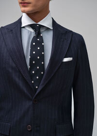 Paul Stuart Woven Silk & Wool Dot Tie, thumbnail 2