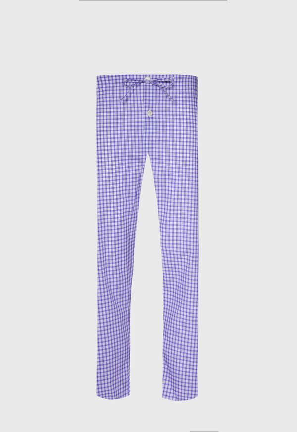 Paul Stuart Purple Check Lounge Pant, image 1