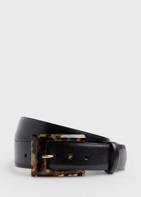 Paul Stuart Glazed Calf Tortoise Buckle Belt, thumbnail 1
