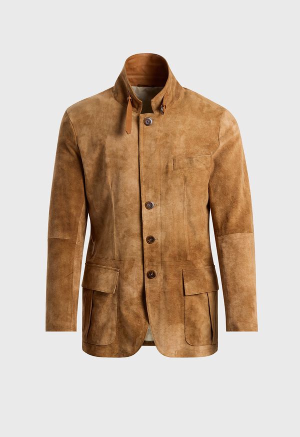 Paul Stuart Raw Edge Distressed Suede Jacket, image 2