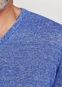 Paul Stuart Linen and Cashmere Marled V-neck Sweater, thumbnail 2