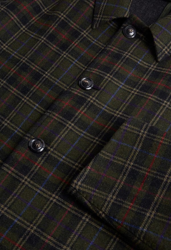 Paul Stuart Cashmere Plaid A-Line Coat, image 2