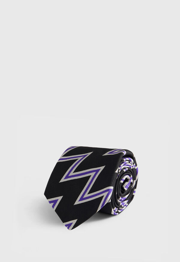 Paul Stuart Silk Woven Zig Zag Tie, image 1