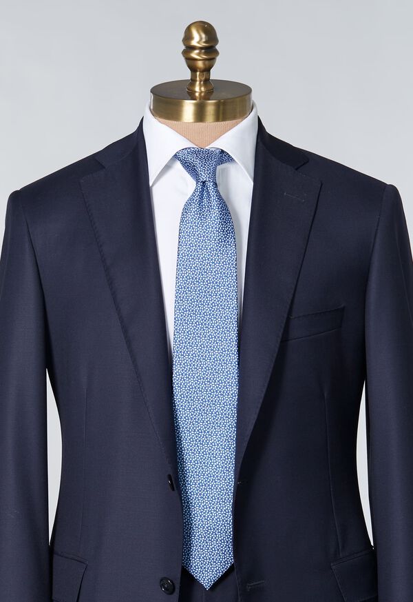 Paul Stuart Printed Silk Two Color Micro Oval Tie, image 2